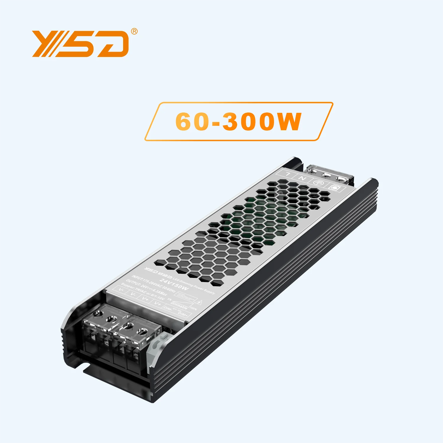 5 Years Warranty Triac Dimmable Led Power Supply 200w Dc  24v 12v Led Driver For Led Light 150w 100w 150w 60w 300w