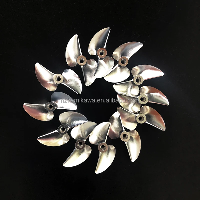 CNC Machining High-speed Ship Model Brushless Two-leaf Semi-immersed Metal Positive and
