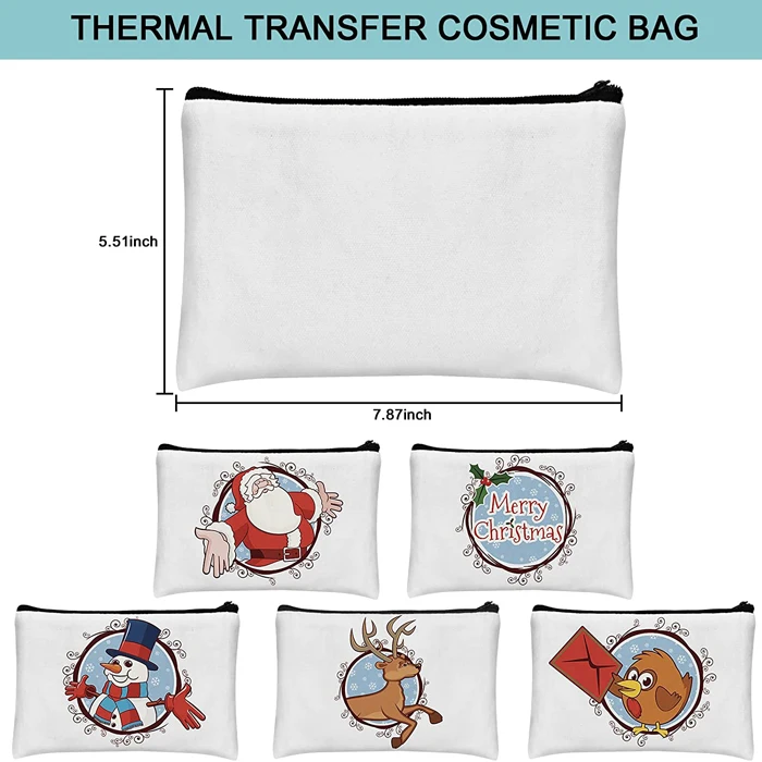 Personal Custom Sublimation Blanks Reusable Gift Bags Cosmetic Bag Jewelry Candy Present Bag DIY  Heat Transfer  Pouch