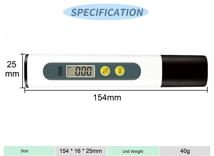 Цифровой ручной анализатор качества питьевой воды 0-9990ppm для аквариумных гидропонических бассейнов