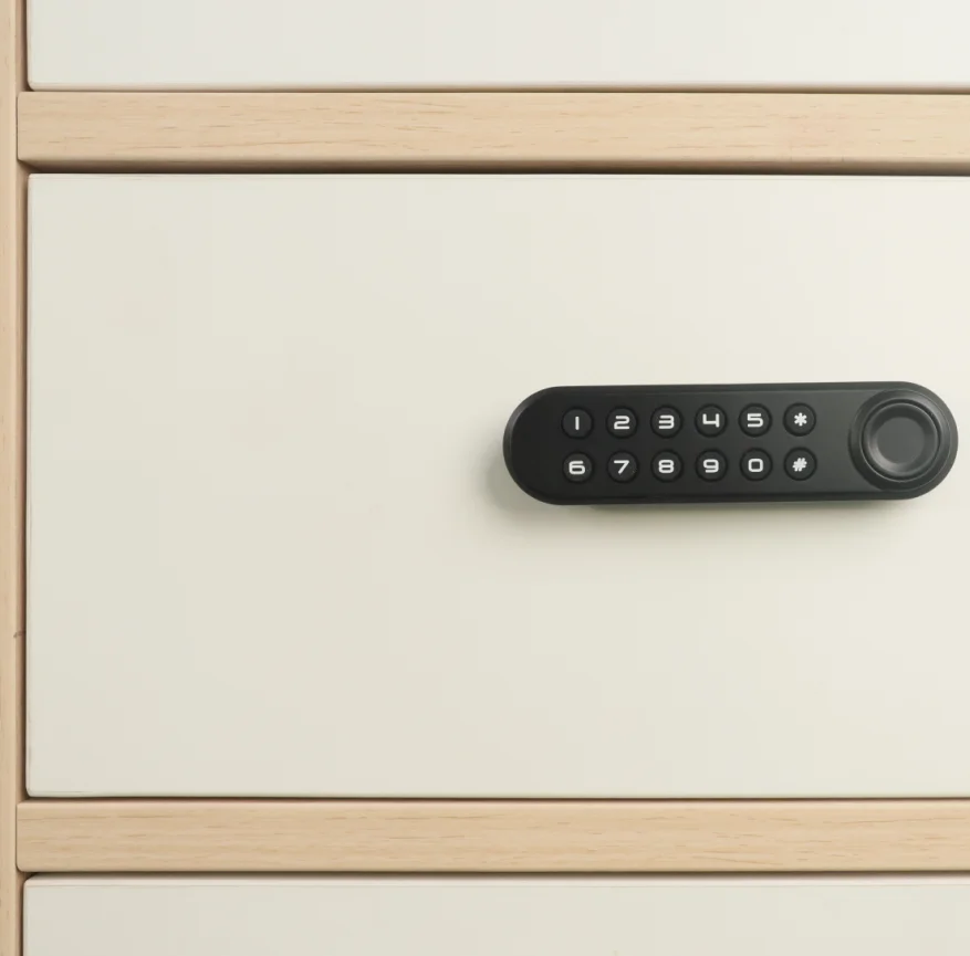 Qidots Smart Cabinet Lock Code Digital Number Furniture Biometric Keyless Smart Lock Digital Drawer Passwork Cabinet Door Lock