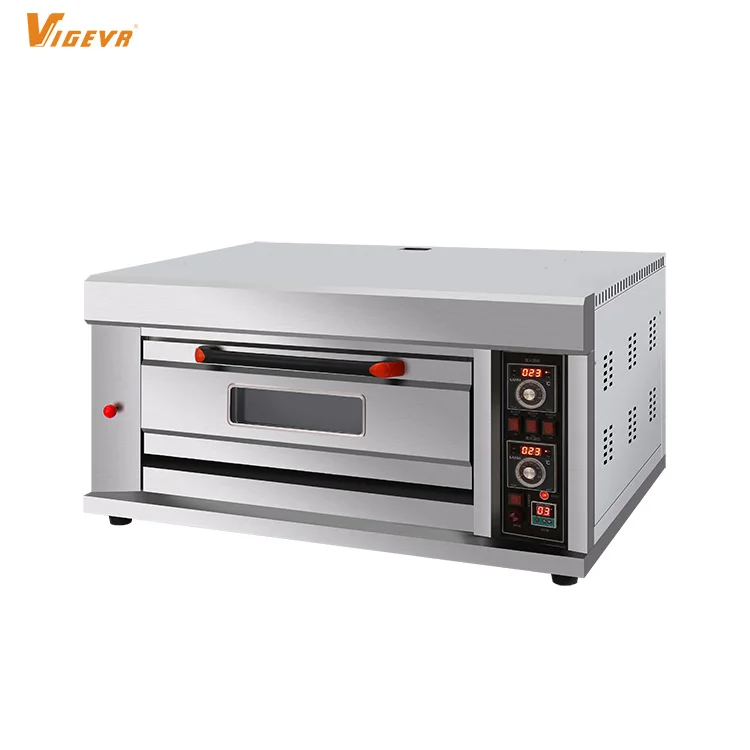 1 deck 2 trays gas baking oven for sale commercial pizza oven digital panel smart control deck oven for sale