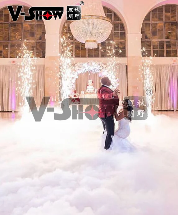 V-Show 1pc Mini 3000W Low Lying Water Fog Machine Ground Smoke Machine For Wedding Party Theater