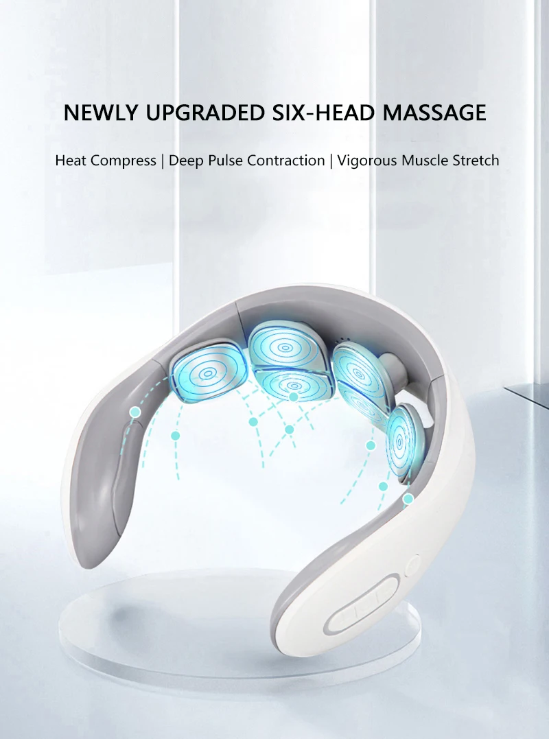 Electric Neck Back Shoulder Warmer Relax Massage Relieve Neck Pain TENS Shiatsu Deep kneading Neck Massager