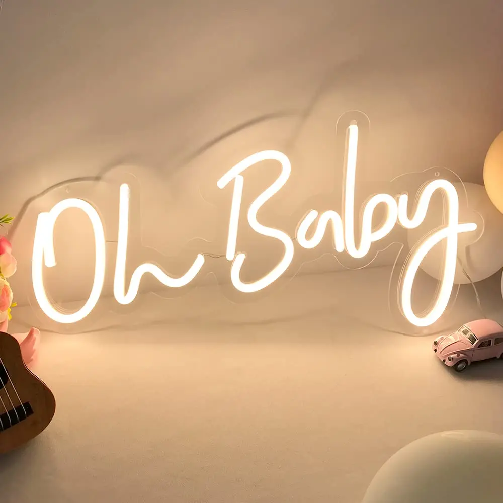Oh Baby Neon Sign Custom For Party Wall Personalized Decor Wedding Light Custom Led Sign For Kids Baby Shower Gifts Home