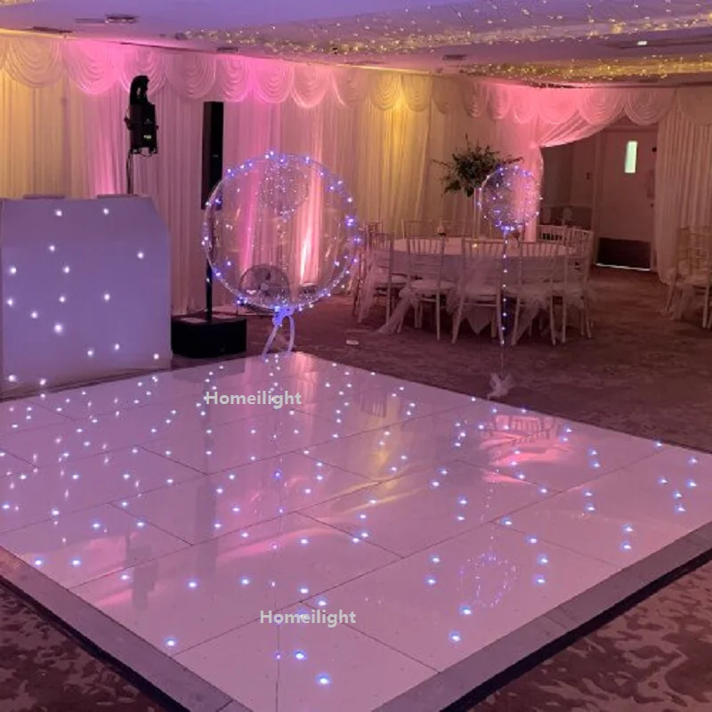 20x20ft White LED twinkle starlit dance floor for wedding stage deceration