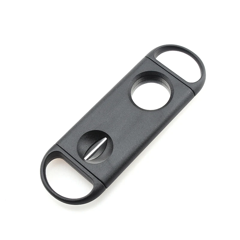 Custom Logo Cigar Knife Cutter Factory-Made Plastic Stainless Steel Cigar Accessories for Cigar Enthusiasts