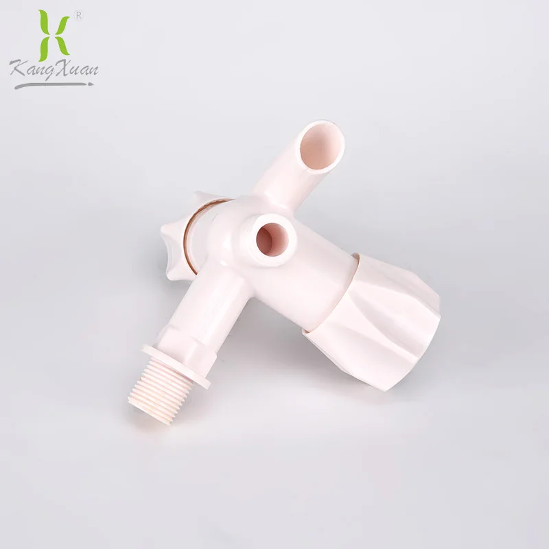 3 way ABS plastic bibcock water tap for mop pond, washing machine, swimming pool