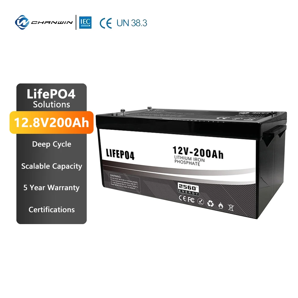 Коробка Lifepo4 Высококачественная батарея Rechagerble литий-ионная для глубоких ячеек 12 В 200Ah литиевая