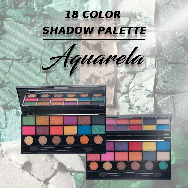 Colorina оптовая продажа с фабрики, Косметика для макияжа высокого пигмент длительный матовый блеск 18 видов цветов Палитра теней для век