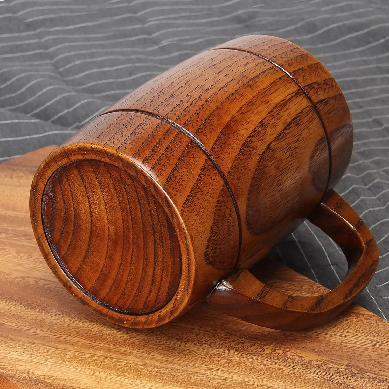 ecofriendly bamboo wood mug cup handmade Drinking utensils custom logo coffee cup with handle