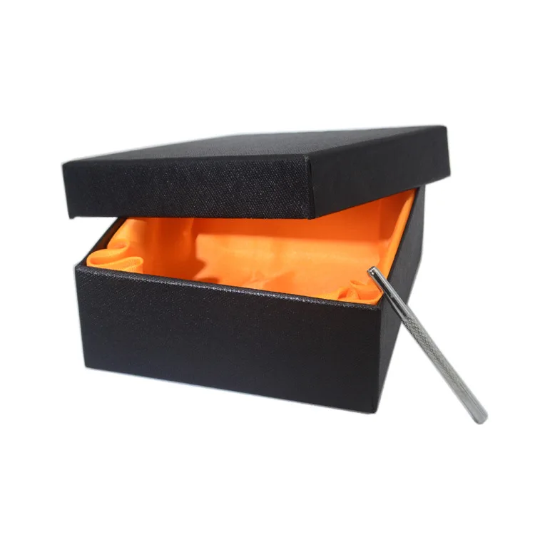 Wholesale luxury black cardboard paper packaging wallet belt gift box