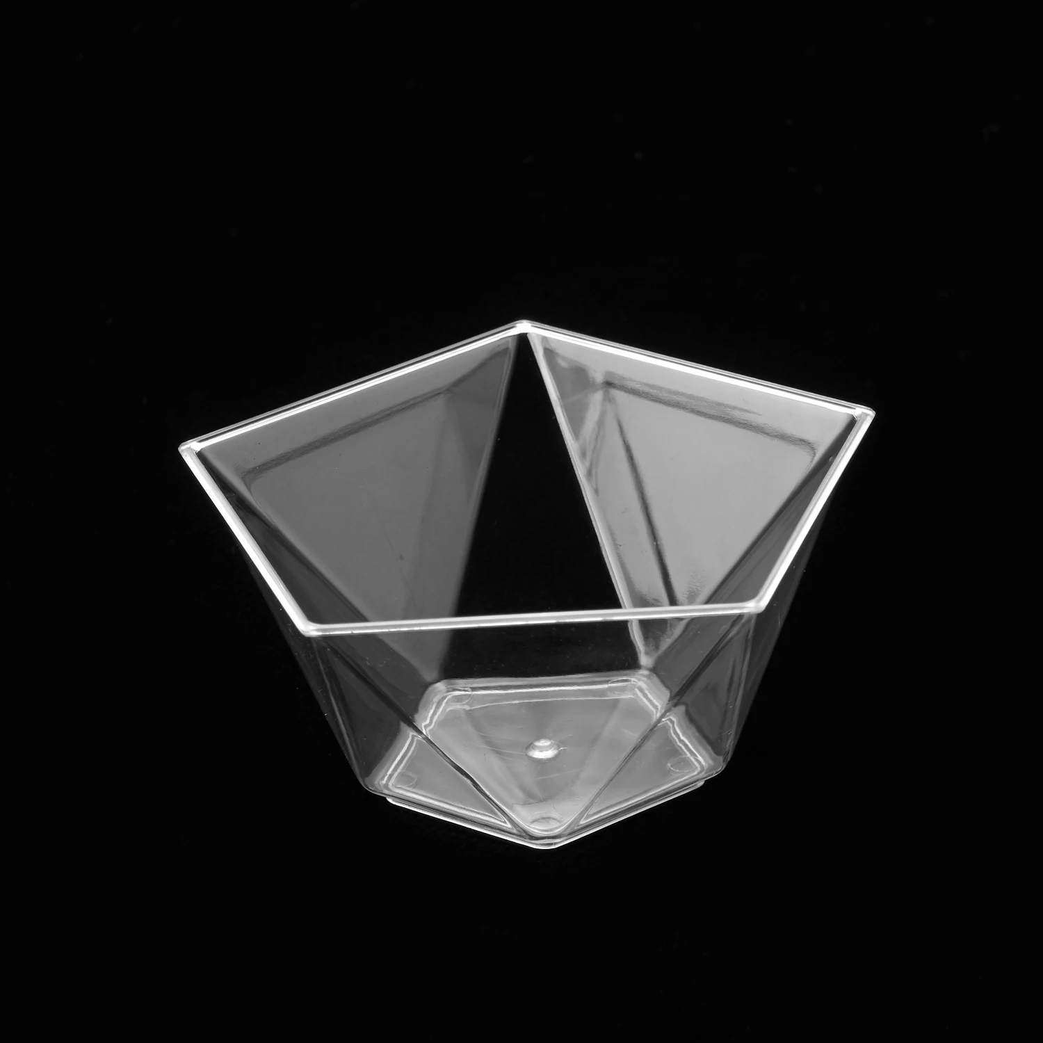 Hot sales hard star dessert clear transparent plastic disposable fruit salad cup