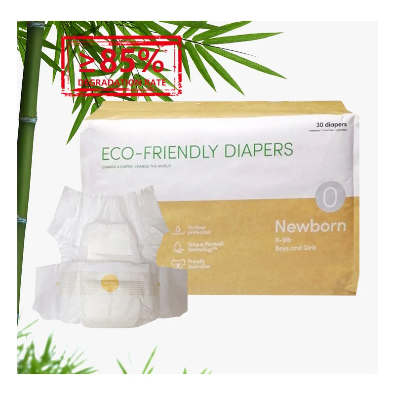 Хорошее сырье экономичный первый класс дышащий мягкий на ощупь одноразовый биоразлагаемый детский подгузник для подтягивания