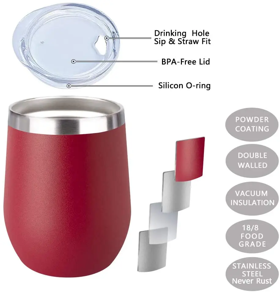 12oz Double Wall Stainless Steel Travel Coffee Mug Beer Mug with Logo