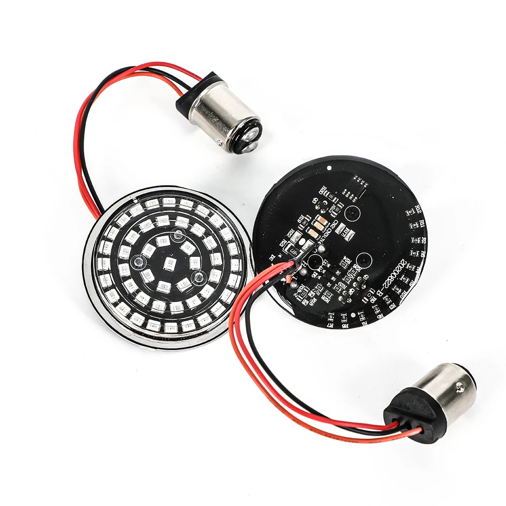 Rear Side Marker Tractor Light Led Filn Indication Metal Indicators Cable 1157 Strobe Led Turn Signal Lights 22mm