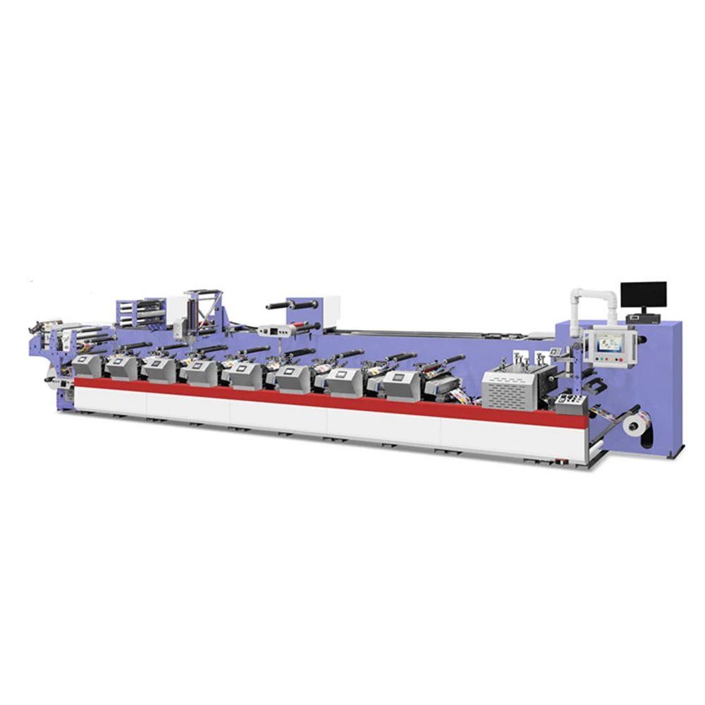 High Quality Automatic Paper Label Horizontal Inline Flexo Printing Machine With Rotary Die Cutting Machine