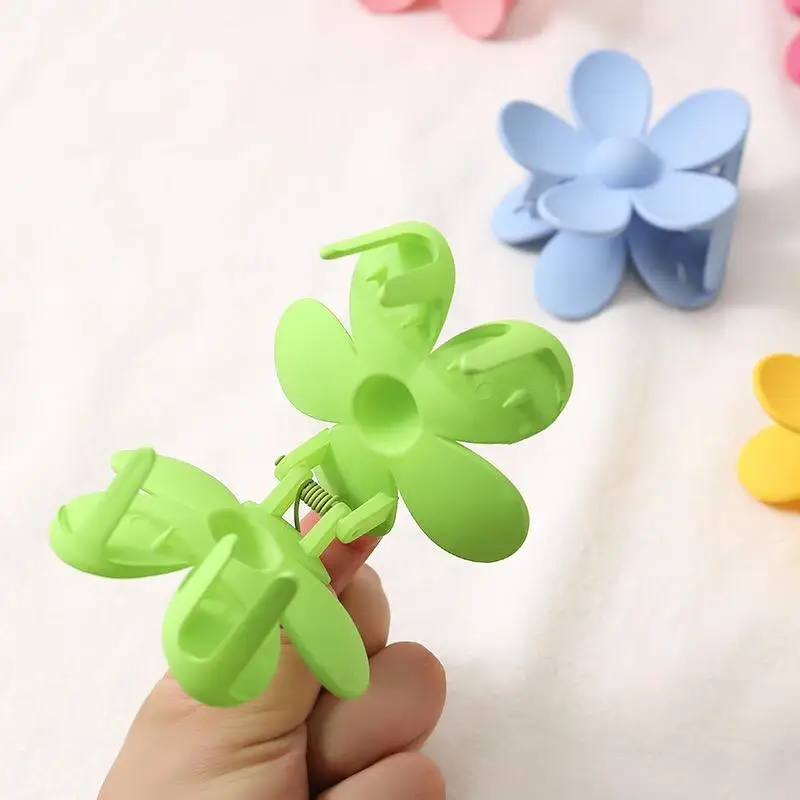 Wholesale Cute Acetate Custom Flower Hair Accessories Colorful High Quality Flower Hair Clips Metal Backings