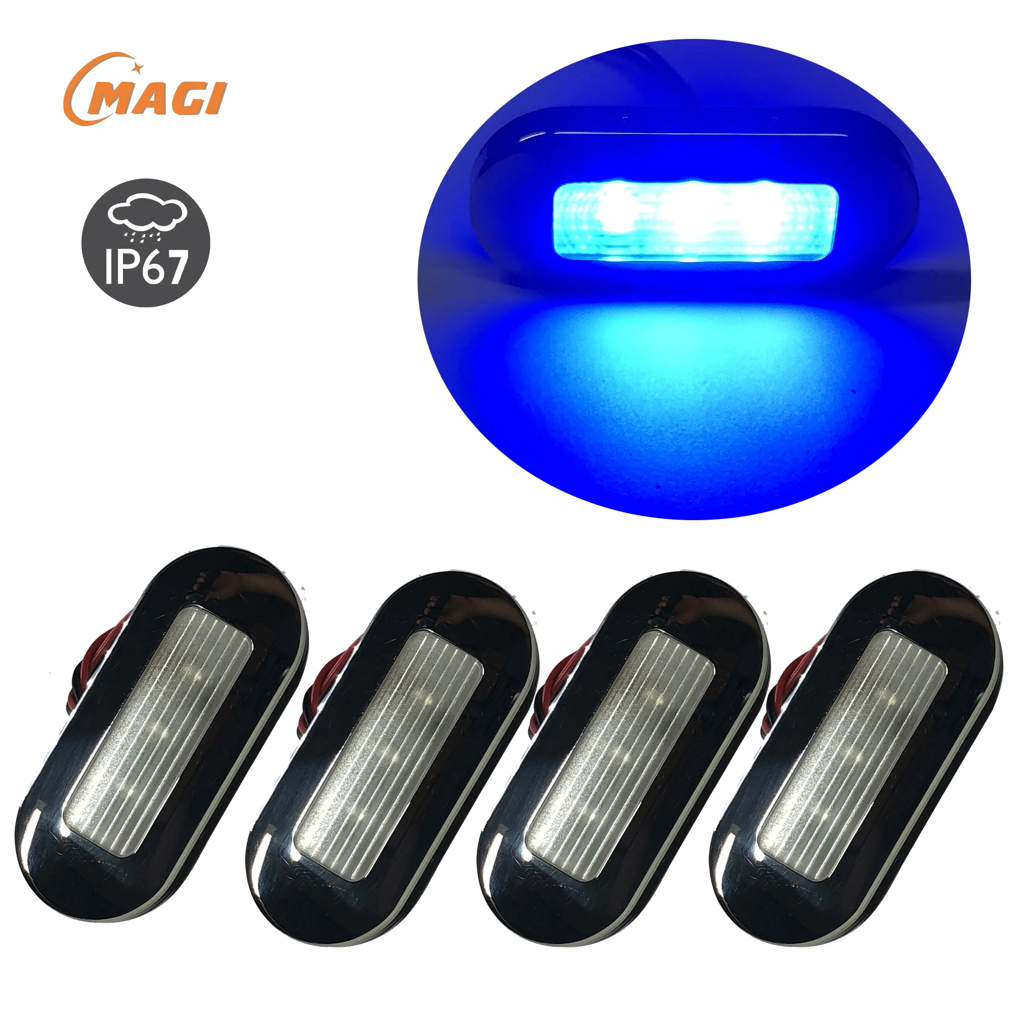 Освещение IP67 RV, лодка, яхта, светодиодный продолговатый свет, нержавеющая сталь 316