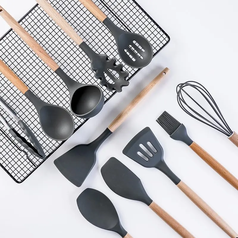 Wholesale kitchenware set 19 Pcs Silicone Kitchen Utensils Set Cooking Utensils Kitchen Utensils set