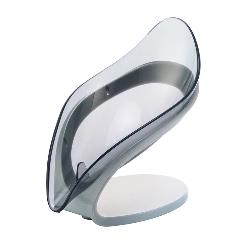 
Most popular Drainage Soap Holder Plastic Soap Dishes Self Draining Case Container No Drilling Leaf Shape Suction Cup Soap Box 