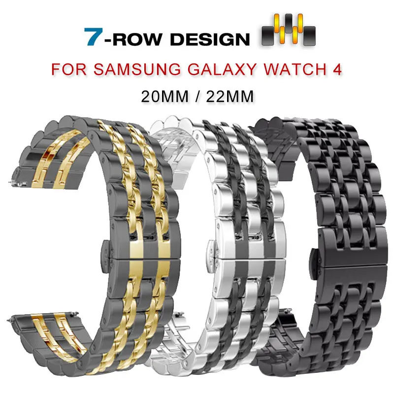 Luxury Smartwatch Metal Band Stainless Steel Wrist Band Strap For Samsung Galaxy 3 Watch 20mm 22mm Gear S3 S4 Bands