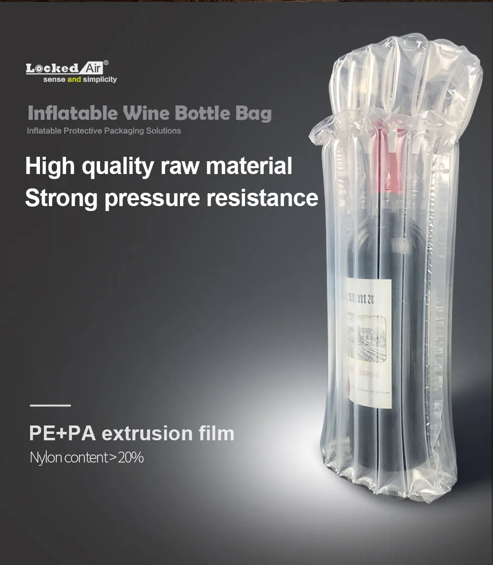 Locked air new small protective air filled wine inflatable protector air column bag