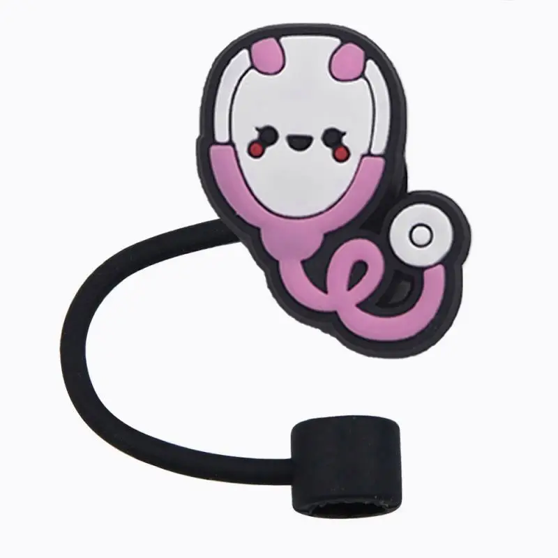 mexican anime concha silicone bow cute coffee boba tea Alcohol football Alcoholteam logo weed sunflower straw topper