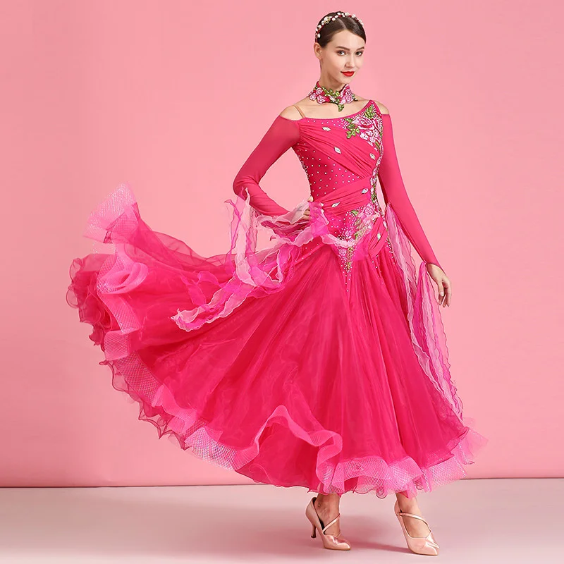 High Quality Fashion Women Ladies Dance Competition Performance Ballroom Dance Wear Dress
