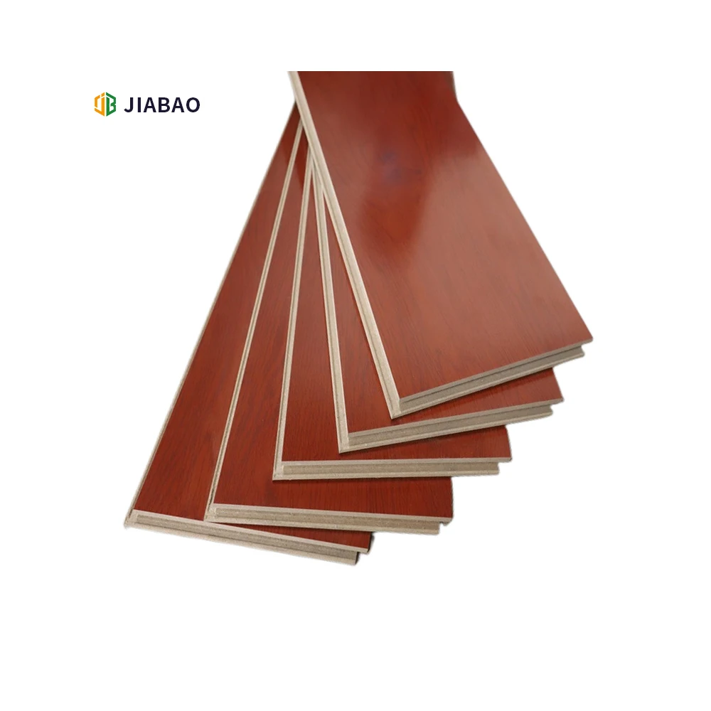Glossy red black laminate flooring stair treads