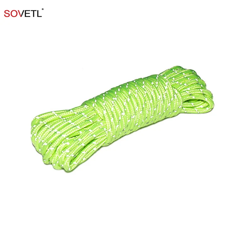 SOVETL High Strength Braided Cord Lightweight UHMWPE Rope With Reflective Tracer