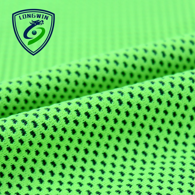 sports towels material two color look wicking finished cheap price 100 polyester honeycomb knitted mesh fabric