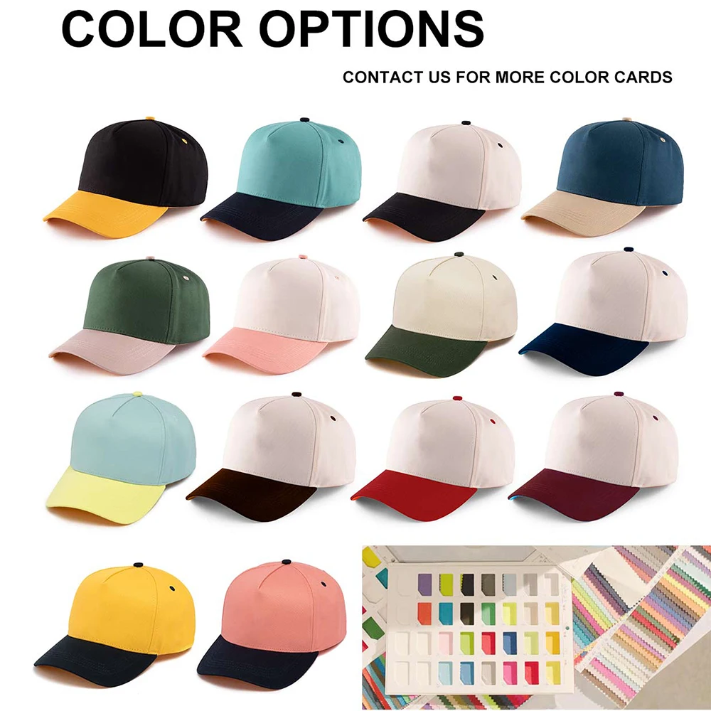 BSCI Factory Custom 5 Panel Curved Brim Sport Baseball Hats Cotton Twill Fabric Two Tone Vintage Baseball Caps
