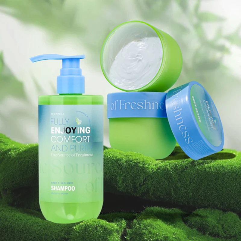 Cloud Series Frosted Plastic Bottle Vegan Organic Moisturizing Shea Butter Body Moisture Lotion