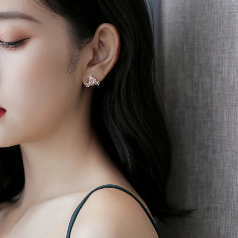 Wholesale 2022 Cartoon Simple Jewelry Cute Diamond Mini Mouse Child Stud Earrings For Girls