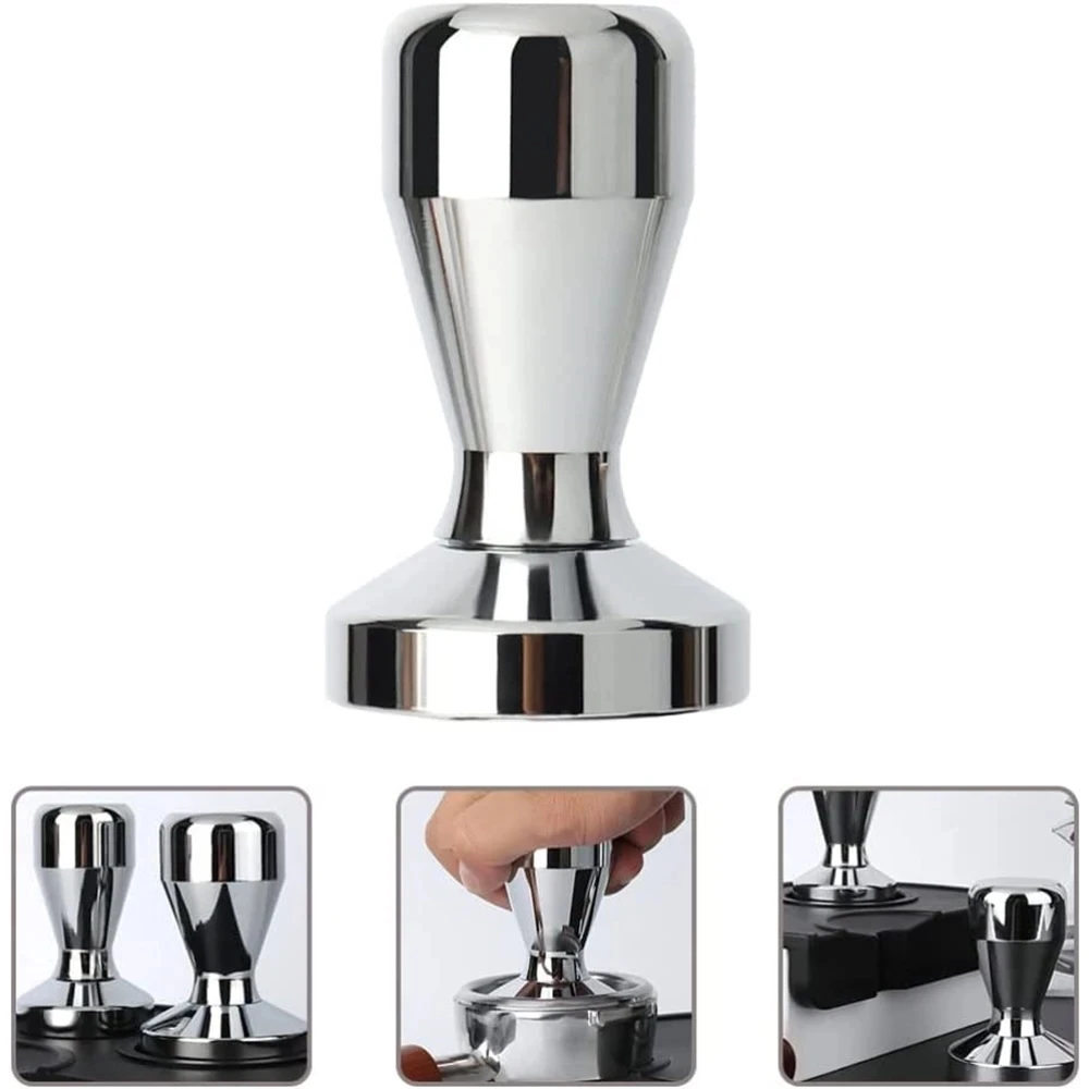 Coffee Powder Bean Press Hammer Stainless Steel Flat Base Stainless Steel Coffee Tamper with Handle Coffee Tamper
