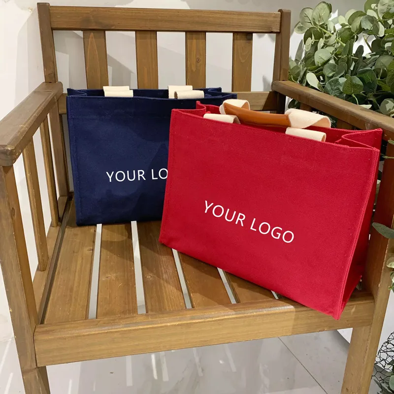 Wholesale canvas tote bag for logo reusable canvas tote bag Eco-friendly canvas shopping bag for woman