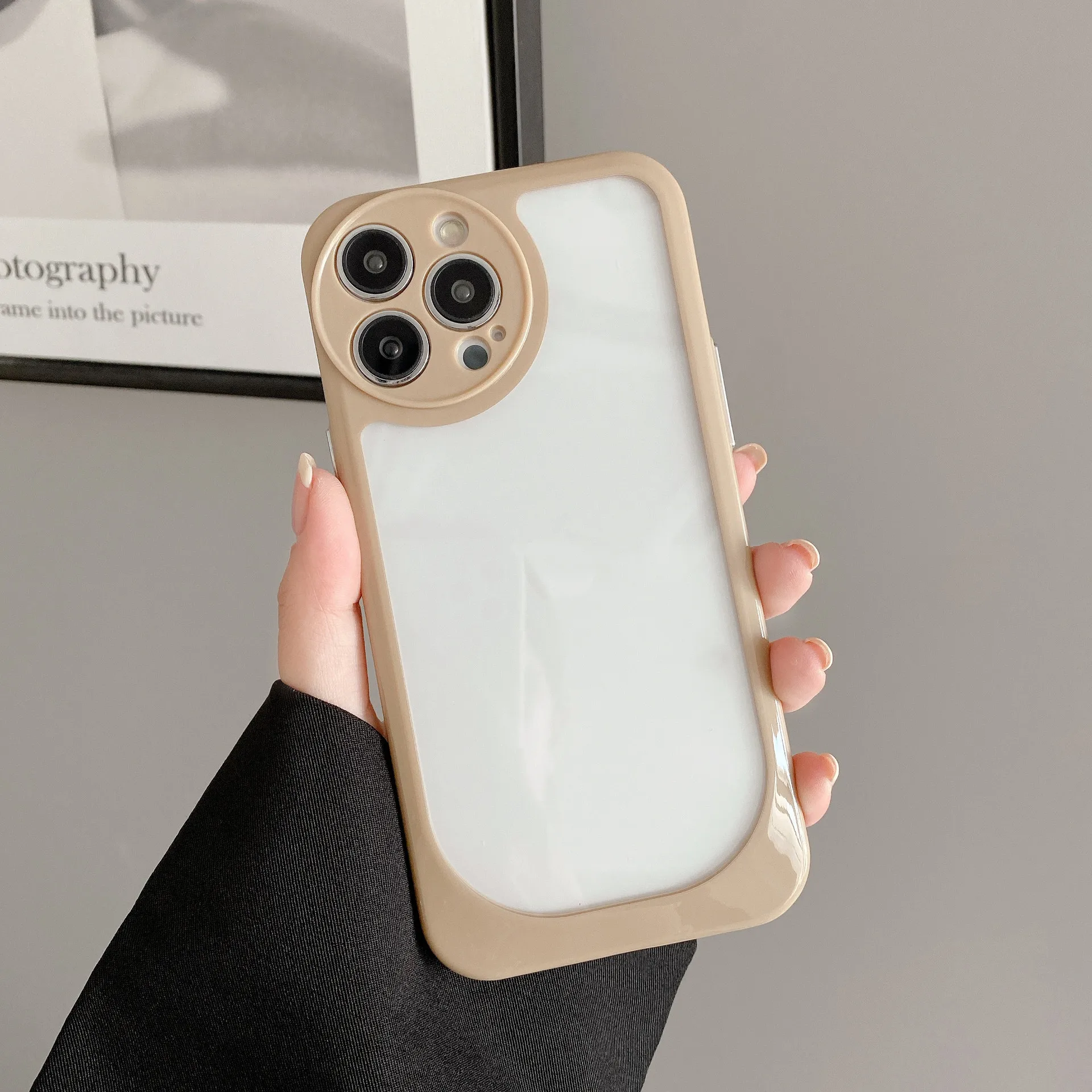 Для iphone 14 pro max прозрачный чехол с цветной рамкой жесткий акриловый высокого качества для iPhone 13 12 11 Бесплатная доставка