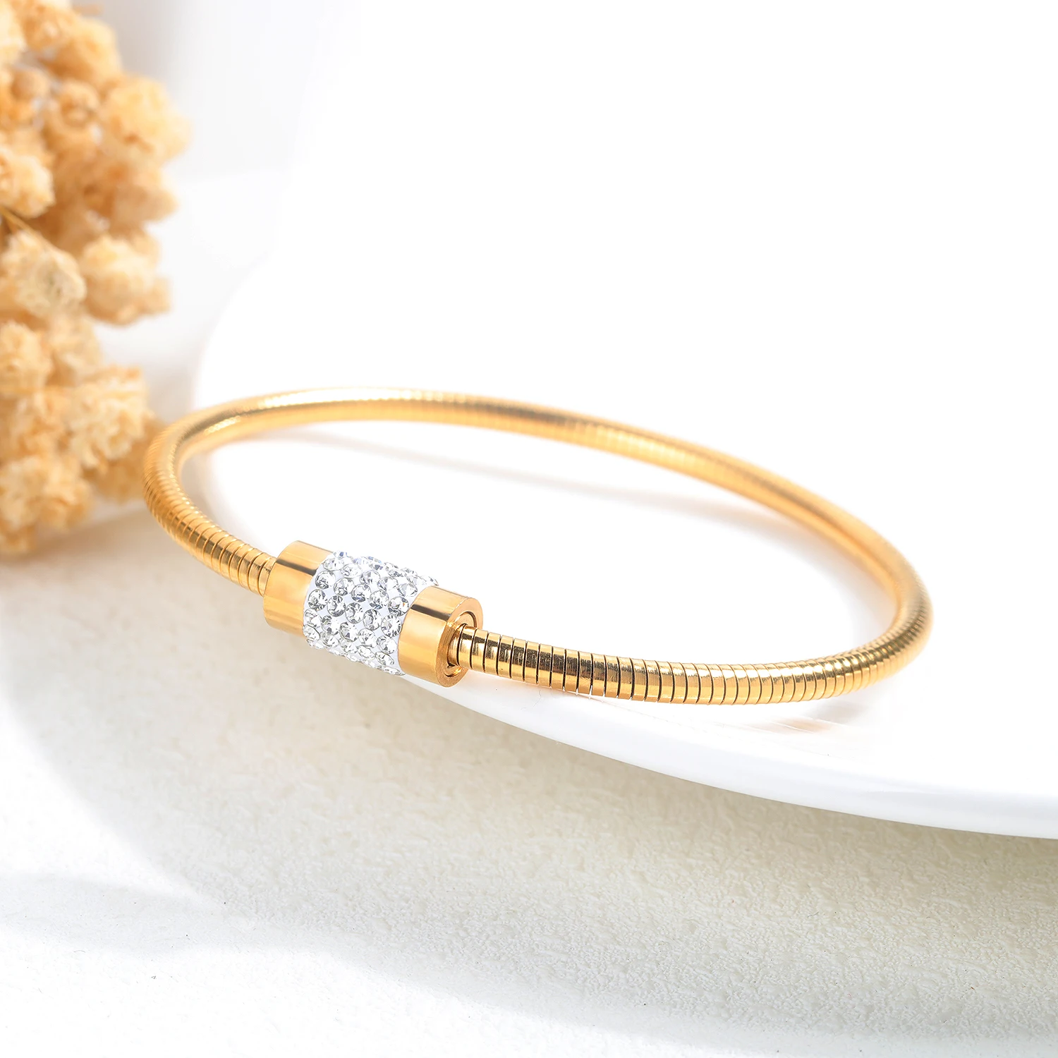 New Fashion Women Arrival Bling Bling Diamond Cz Tennis Bangle Charm Mom Loves Bracelet