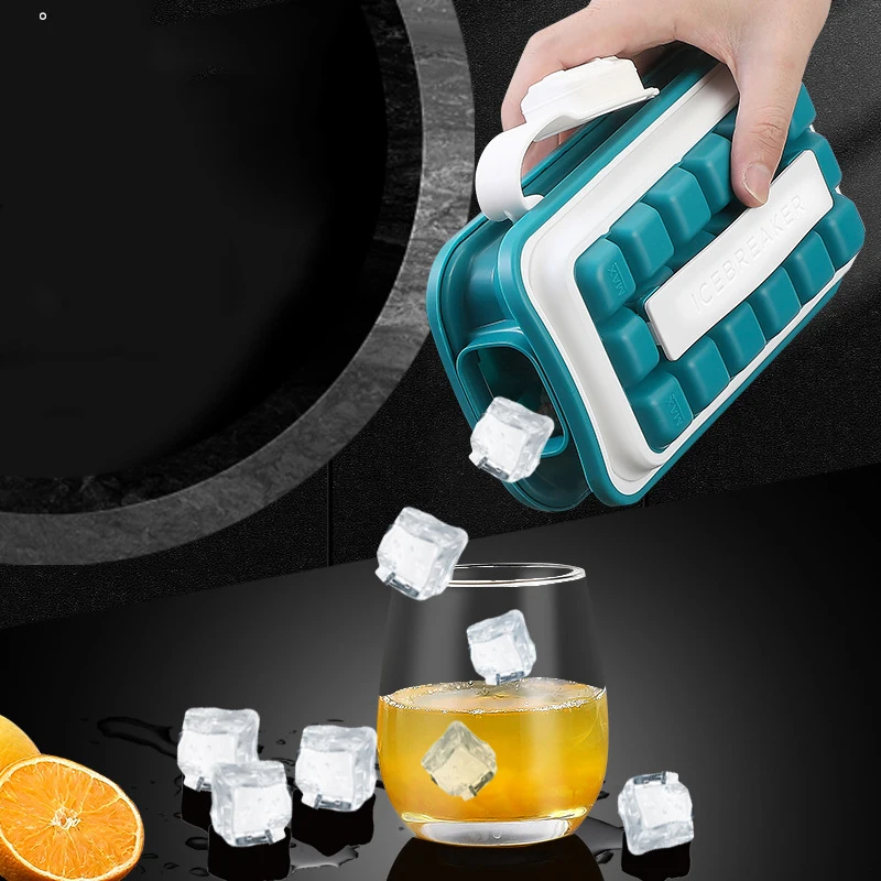 18 cells 2-in-1 silicone Ice Cube Maker Water Bottle Ball Mould with Leakproof Cap