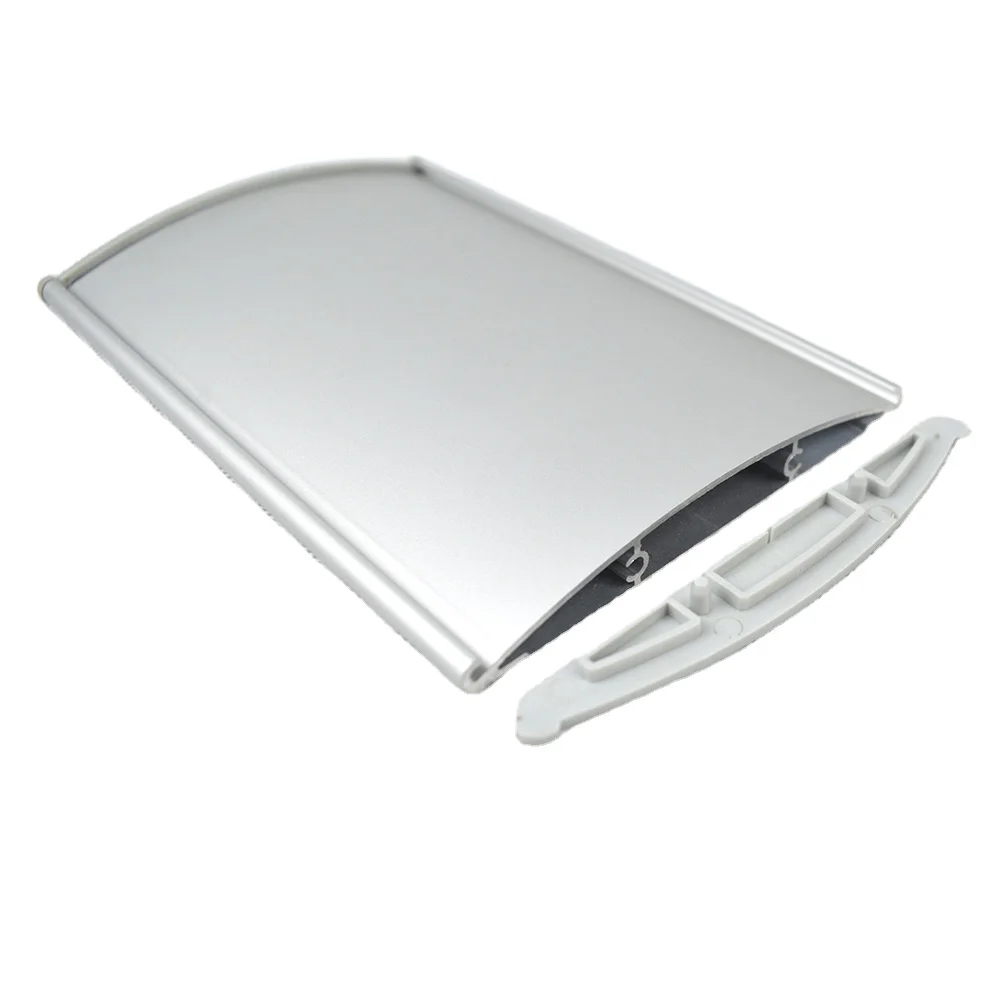 A100 Curved Door Sign Aluminum Alloy Door Name Plate Restroom Toilet Signage Door Curved Holder Sign Office Name Sign