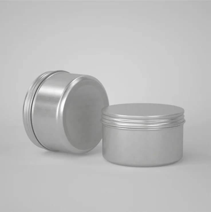 Free Sample Cosmetic Candy Metal Containers Custom Screw Top Aluminum Jar For Candle