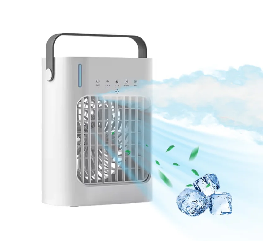 Mini Air Cooler with Water Tank 700ml Ice cube humidifier fan usb Air Conditioner