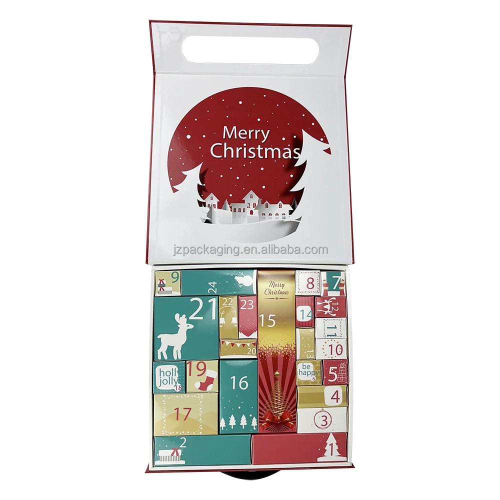 Full Color Printing Handmade Custom Advent Calendar Beauty Full Toy Advent Calendar Fishing Advent Calendar