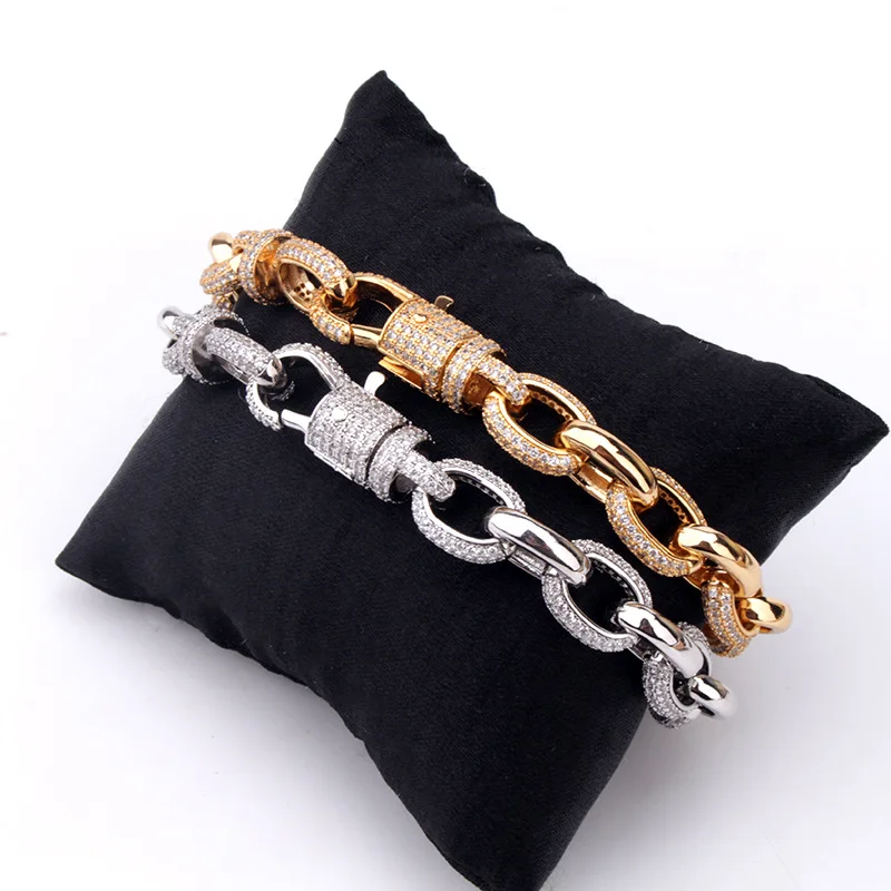 Simple Design Motorcycle Gold Hand Chain Bracelets And Bangles For Men