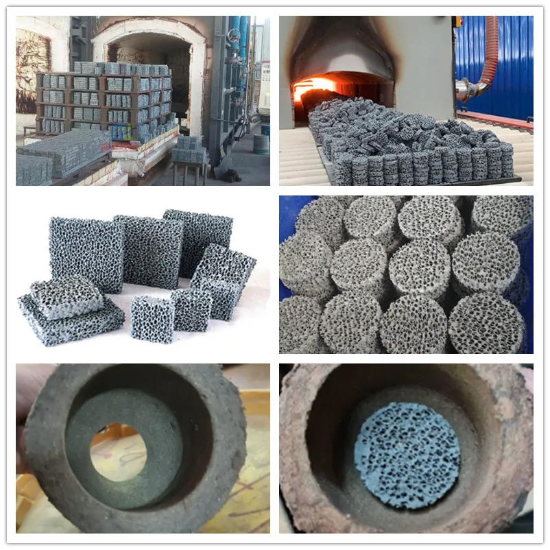 Porous Ceramic Honeycomb  Ceramics Silicon Carbide Ceramic SIC Foam Filter For Casting