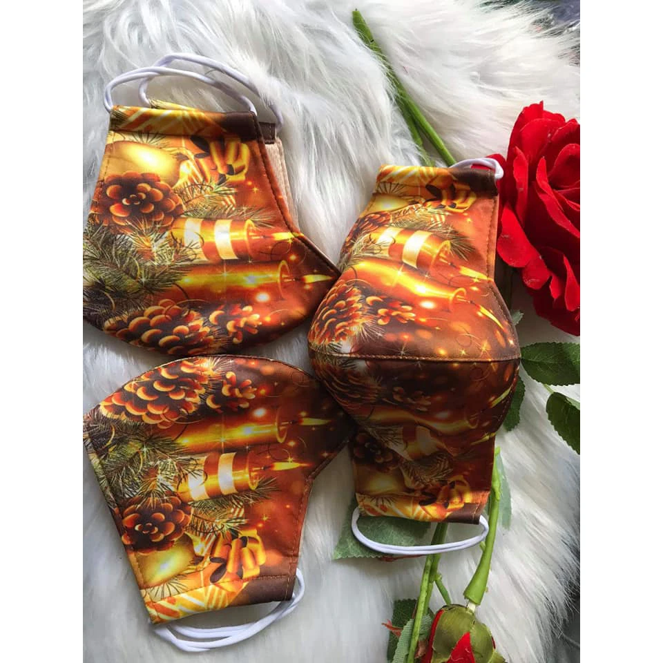 Модный Рождественский чехол для лица из полиэстера и хлопка многоразовая мягкая удобная 3D-печать индивидуальный дизайн