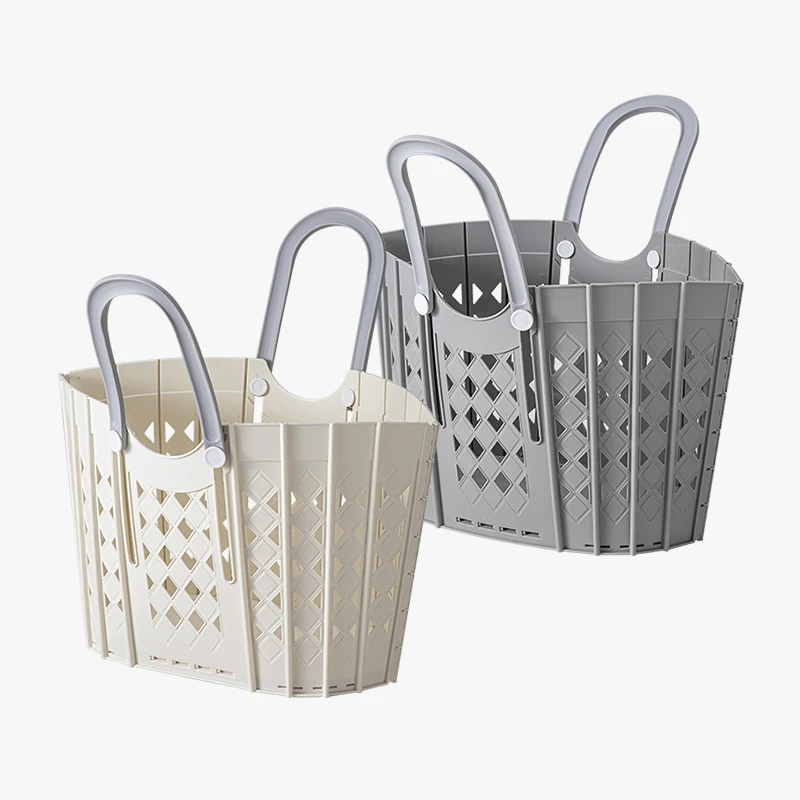 home large capacity collapsible waterproof laundry storage bins folding baby dirty clothes vegetable basket with hole handle