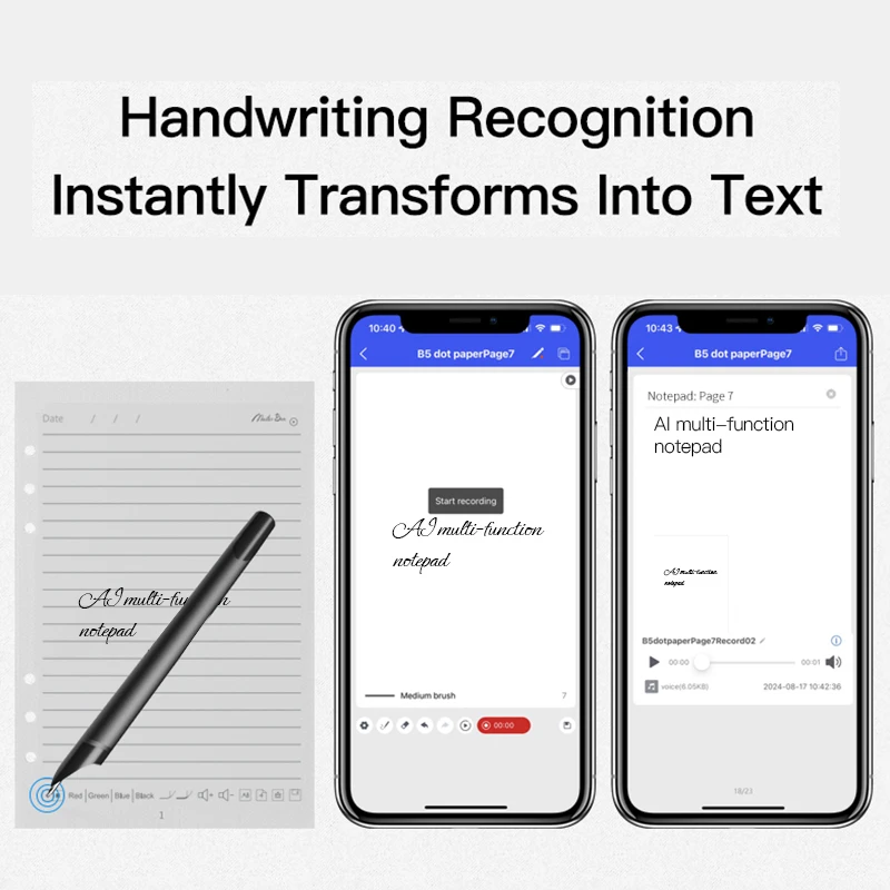 Smart Notebook Drawing Writing Synchronized Software Smart Pen  Leather Notebook Gournal With USB Flash Drive Fingerprint Lock