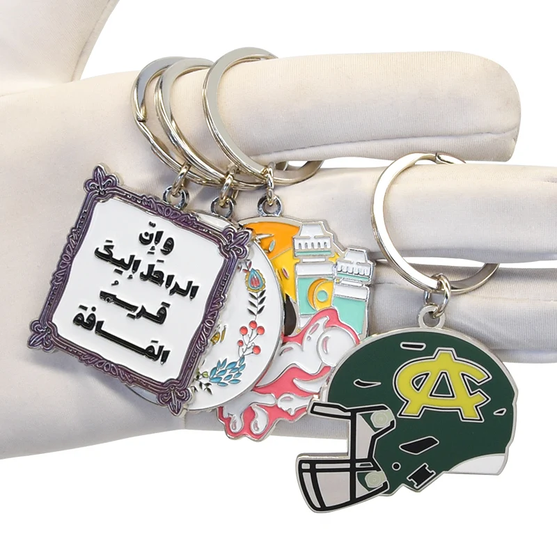 Promotional Customized Design Key Chain Cartoon Cute Enamel Keyring Metal Keychain